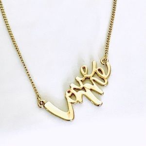Victoria Secret “Love Me” Necklace - Gold